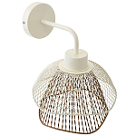 Бра с сетчатым металлическим абажуром Beige Gold Mesh Lampshade варинант исполнения - 3 | Loft Concept в Казани