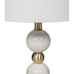 Лампа настольная с каркасом из мраморных шаров и белым абажуром Floor lamp Jewelry варинант исполнения - 2 | Loft Concept в Казани