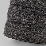 Пуф Three Gray в ткани букле серого цвета варинант исполнения - 6 | Loft Concept в Казани