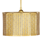 Люстра с золотым фактурным каркасом и тканевым абажуром Lustery Gold варинант исполнения - 3 | Loft Concept в Казани