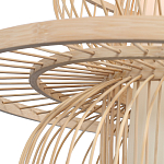 Подвесной светильник фигурный из деревянных прутьев с плафоном из натуральной ткани Light Inside the Cell варинант исполнения - 6 | Loft Concept в Казани