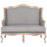 Диван двухместный из массива бука светло-серый Solid Luxury варинант исполнения - 1 | Loft Concept в Казани