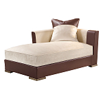 Элитарная современная кушетка Birmingham с кожаными вставками  варинант исполнения - 1 | Loft Concept в Казани