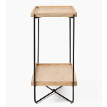 Консоль деревянной столешницей и полкой Wooden Table Top and Shelf варинант исполнения - 1 | Loft Concept в Казани