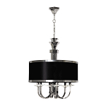 Люстра подвесная круглая с черным абажуром и чашей крепления в форме многогранника Natural Concepts варинант исполнения - 2 | Loft Concept в Казани