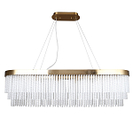 Люстра подвесная овальная со стеклянными трубками Nembus варинант исполнения - 1 | Loft Concept в Казани