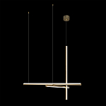 Люстра с 3-мя  пересекающимися цилиндрическими плафонами на тонких тросах Trumpet tube варинант исполнения - 7 | Loft Concept в Казани