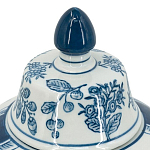 Ваза с крышкой и голубым цветочным рисунком на белом фоне Blue & White Ornament варинант исполнения - 3 | Loft Concept в Казани