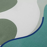 Подушка декоративная хлопковая мятного цвета с абстрактным принтом Elysian Flow Breeze варинант исполнения - 3 | Loft Concept в Казани