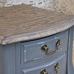 Прикроватная тумба из массива березы серая Grey Montmartre Provence Bedside Table варинант исполнения - 2 | Loft Concept в Казани