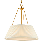 Подвесной светильник светодиодный с фактурным тканевым конусообразным абажуром White Fabric Lampshade варинант исполнения - 3 | Loft Concept в Казани