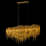 Люстра подвесная с металлическими дугами и длинными цепочками 115 см Atlantis Chain варинант исполнения - 3 | Loft Concept в Казани