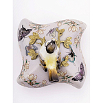 Шкатулка фиолетового цвета с рисунком бабочек и крышкой с фигуркой птицы на ветке Eden Garden варинант исполнения - 3 | Loft Concept в Казани