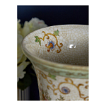 Ваза из фарфора на бронзовом основании Turquoise Blooming Garden варинант исполнения - 7 | Loft Concept в Казани