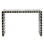 Консоль Дизайнерская Kenya Console ZEBRA Bone Inlay black варинант исполнения - 1 | Loft Concept в Казани