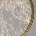 Светодиодный подвесной светильник круглой формы с металлической рамой золотого цвета Marble Glow 47 варинант исполнения - 4 | Loft Concept в Казани