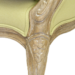 Кресло Ava Classical Armchair green striped flax варинант исполнения - 5 | Loft Concept в Казани