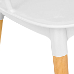 Пластиковый стул на ножках из массива бука Ferret Spiral White варинант исполнения - 5 | Loft Concept в Казани