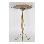 Столик приставной с столешницей Тропический лист Tropical Forest gold варинант исполнения - 3 | Loft Concept в Казани