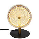 Настольная лампа с плафоном из рельефного стекла Peony Glass Bronze  варинант исполнения - 1 | Loft Concept в Казани