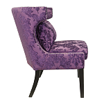 Полукресло с мягкой обивкой из жаккарда на 4-х ножках из массива березы Baroque Armchair violet варинант исполнения - 1 | Loft Concept в Казани