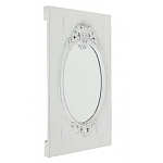 Зеркало белое овальное в прямоугольной деревянной раме с легкими потертостями White Provence варинант исполнения - 2 | Loft Concept в Казани