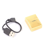 Зажигалка электронная с накладкой из натурального камня Содалит и с USB проводом для зарядки Stone Lighters варинант исполнения - 4 | Loft Concept в Казани