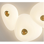 Потолочный светильник с тремя овальными матовыми плафонами TRIDalmen варинант исполнения - 4 | Loft Concept в Казани