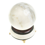 Шар декоративный на подставке из натуральных камней Змеевик и Мрамор Белый Natural Stone Spheres 10.5 см варинант исполнения - 1 | Loft Concept в Казани