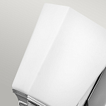 Бра с белым матовым плафоном на прямоугольном основании цвета хром Hinkley варинант исполнения - 4 | Loft Concept в Казани