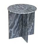 Столик кофейный с столешницей из черного мрамора Compact Black Marble Table варинант исполнения - 2 | Loft Concept в Казани
