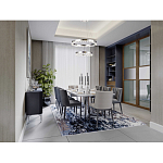 Люстра с двумя кольцами цвета хром и прозрачными хрустальными шарами по периметру Sacramento Transparent Balls Chandelier варинант исполнения - 11 | Loft Concept в Казани