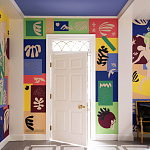 Обои ручная роспись в стиле Арт-деко Jazz Special Colourway on dyed silk with embroidery варинант исполнения - 2 | Loft Concept в Казани