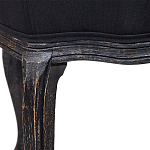 Кресло низкое в стиле прованс Черный Лен Louis French Armchair  варинант исполнения - 4 | Loft Concept в Казани