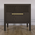 Прикроватная Тумбочка Primo с двумя ящиками Темный орех варинант исполнения - 1 | Loft Concept в Казани