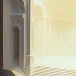 Встраиваемый в стену гипсовый светильник под покраску с арками и рельефными колоннами Antiquity Athena варинант исполнения - 9 | Loft Concept в Казани