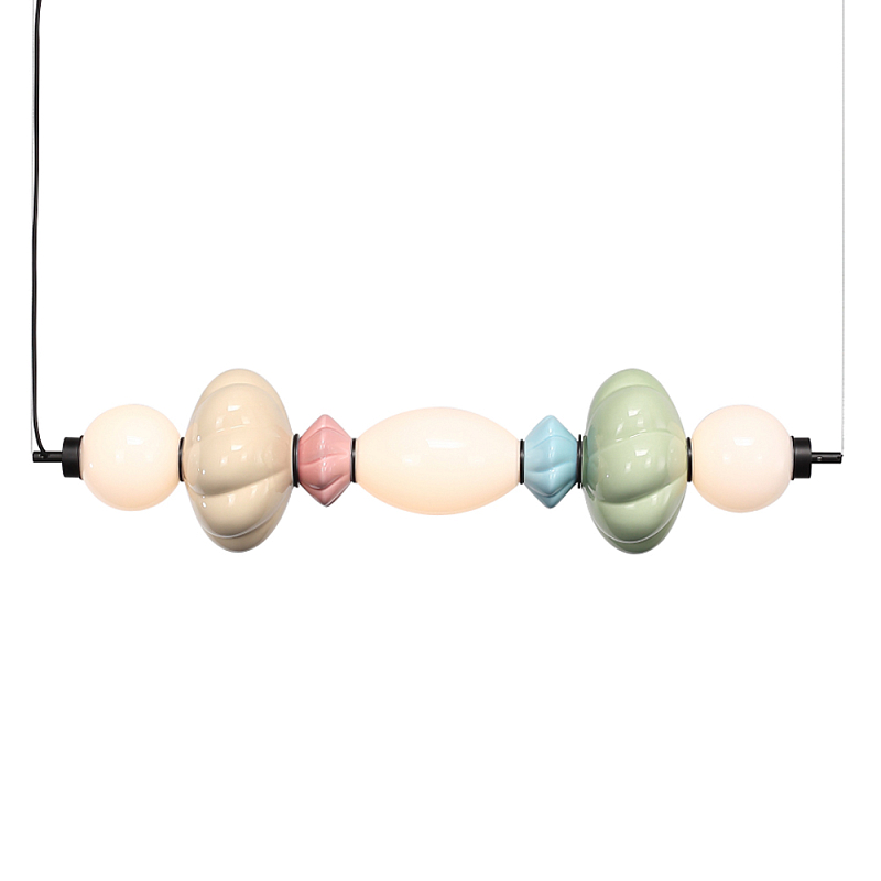 Подвесной светильник линейный с керамическими элементами 24W LED Fragrant Light Зеленый Голубой Розовый в Казани | Loft Concept 