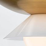 Подвесной светильник латунного цвета с конусовидным белым плафоном Quintiesse варинант исполнения - 10 | Loft Concept в Казани