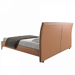Кровать двуспальная коричневая из экокожи Modern Look варинант исполнения - 4 | Loft Concept в Казани