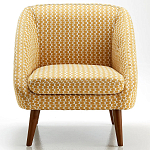 Кресло желтое с принтом Pauley Yellow Armchair варинант исполнения - 3 | Loft Concept в Казани