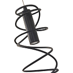 Бра светодиодное из металла со спиральным декоративным элементом черное Metal Spiral варинант исполнения - 2 | Loft Concept в Казани