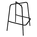 Барный стул со спинкой и подлокотниками на 4-х металлических ножках Douglas Rhombus Серый Велюр варинант исполнения - 5 | Loft Concept в Казани