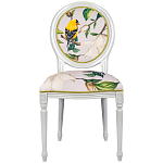 Стул светло-серый из натурального бука с изображением птиц и цветов Blooming Birds варинант исполнения - 1 | Loft Concept в Казани