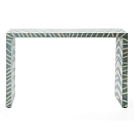 Консоль Дизайнерская Kenya Console ZEBRA Bone Inlay blue варинант исполнения - 1 | Loft Concept в Казани