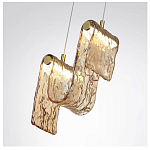 Подвесной светильник волнистой формы из фактурного стекла Wave варинант исполнения - 5 | Loft Concept в Казани