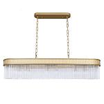 Люстра подвесная овальная со стеклянными трубками Длина 100 см Nembus варинант исполнения - 1 | Loft Concept в Казани