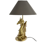 Настольная лампа с абажуром Дракон Golden Dragon Lamp Brown варинант исполнения - 3 | Loft Concept в Казани