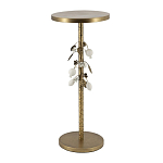 Столик золотистый с цветочной композицией на основании Forest Fairy Tale варинант исполнения - 3 | Loft Concept в Казани