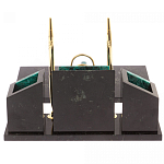 Настольный письменный набор из змеевика с часами Successful Leader варинант исполнения - 3 | Loft Concept в Казани