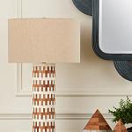 Настольная лампа с узором вдоль колоннообразного основания Brick Surface варинант исполнения - 4 | Loft Concept в Казани